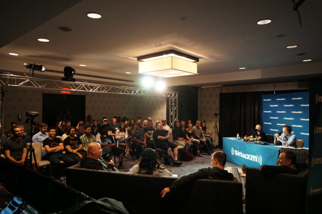 Audience watches during a live taping of SiriusXM